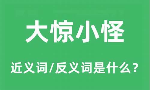 反义词大惊小怪的含有一对反义词-大惊小怪的反义词